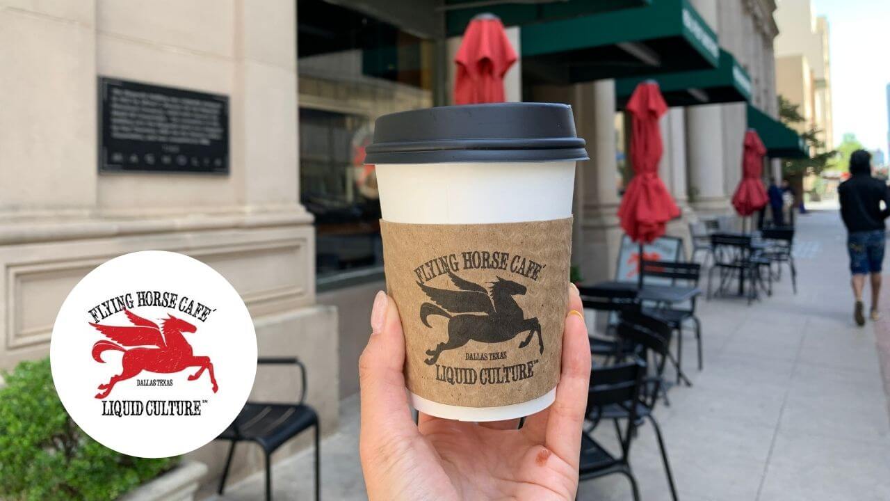 赤いペガサスが目印のカフェ Flying Horse Coffee Shop Excuse Me Dallas